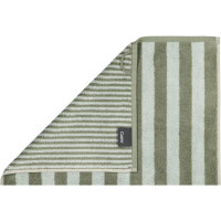 Cawö Handtücher Reverse Wendestreifen 6200 - Farbe: eukalyptus - 44 - Waschhandschuh 16x22 cm