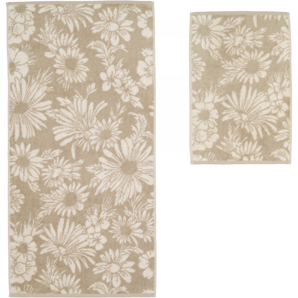 Cawö Handtücher Luxury Home Two-Tone Edition Floral 638 - Farbe: sand - 33