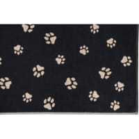 Cawö Badematten WE LOVE DOGS Paws 6247 - Farbe: schwarz/beige - 93 - 50x80 cm