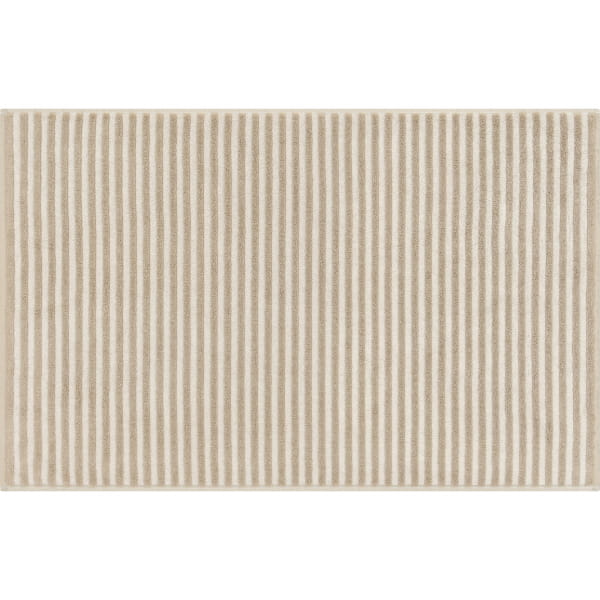 Cawö Badematten Two-Tone Stripes 480 - Farbe: sand - 33 - 50x80 cm günstig online kaufen