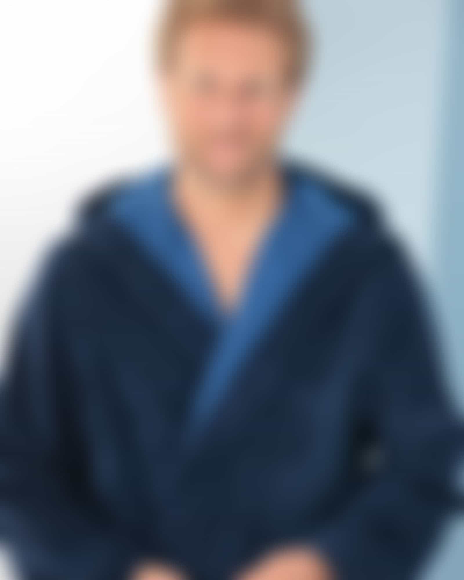 Cawö Home Herren Bademantel Kapuze 801 - Farbe: nachtblau - 11 Detailbild 2