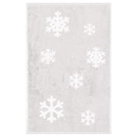 Cawö Handtücher WINTER EDITION Schneekristalle 6270 - Farbe: platin/weiß - 76