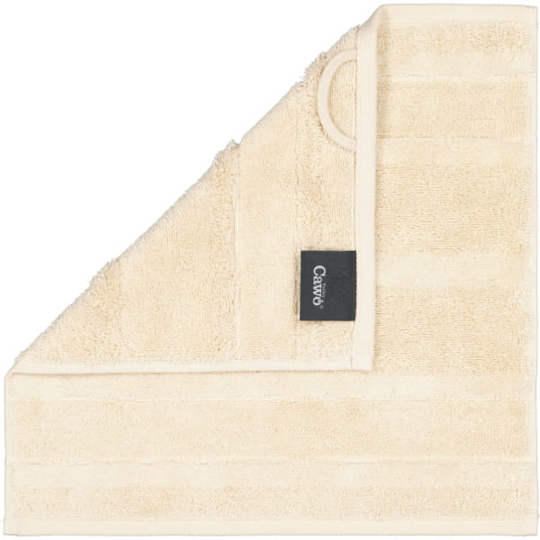 Cawö Handtücher Noblesse2 Uni 1002 - Farbe: beige - 370 - Seiflappen 30x30 günstig online kaufen