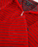 Cawö - Damen Bademantel Kapuze Reißverschluss Shades 1492 - Farbe: rot - 27