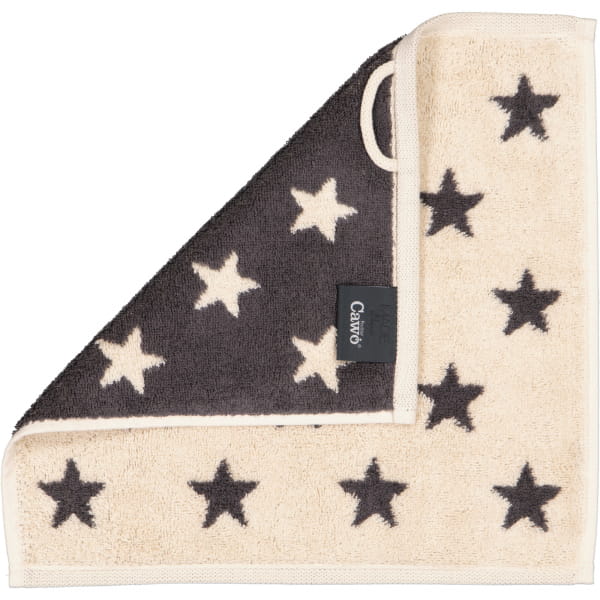 Cawö Handtücher NEW STARS Sterne klein 6261 - Farbe: beige/basalt - 37 - Se günstig online kaufen
