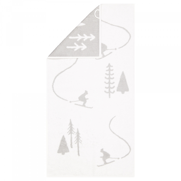 Cawö Handtücher WINTER EDITION Skifahrer 6272 - Farbe: weiß/platin - 67