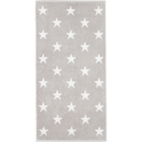 Cawö Handtücher NEW STARS Sterne groß 6260 - Farbe: platin/weiß - 76 - Duschtuch 70x140 cm