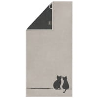 Cawö Handtücher CUTE CATS EDITION You & Me 6263 - Farbe: platin/basalt - 70