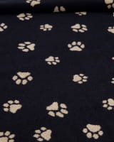 Cawö Badematten WE LOVE DOGS Paws 6247 - Farbe: schwarz/beige - 93 - 50x80 cm