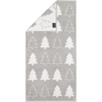 Cawö Christmas Edition Tannenbäume 958 - Farbe: platin - 76 Duschtuch 80x150 cm