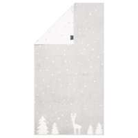 Cawö Handtücher WINTER EDITION Rudi im Schnee 6271 - Farbe: platin/weiß - 76