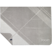 JOOP! Wohndecke Checks - Größe: 150x200 cm - Farbe: Silber-Natur