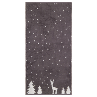 Cawö Handtücher WINTER EDITION Rudi im Schnee 6271 - Farbe: basalt/platin - 77