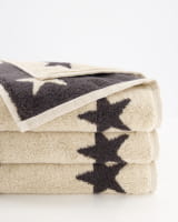 Cawö Handtücher NEW STARS Sterne groß 6260 - Farbe: beige/basalt - 37