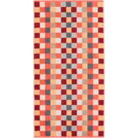 Cawö - Unique Karo 942 - Farbe: koralle - 22 - Waschhandschuh 16x22 cm