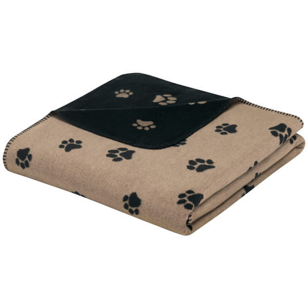 Cawö Wohndecken WE LOVE DOGS 62470 - Farbe: schwarz/beige - 93 - 150x200 cm günstig online kaufen