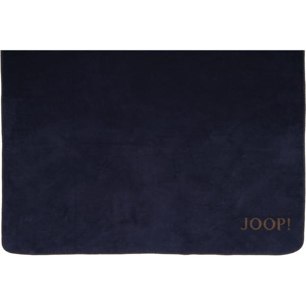 JOOP! Wohndecke Uni-Doubleface - Größe: 150x200 cm - Farbe: Marine-Karamell