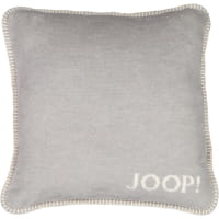 JOOP! Kissenhülle Melange-Doubleface - Größe: 50x50 cm - Farbe: Silber-Natur