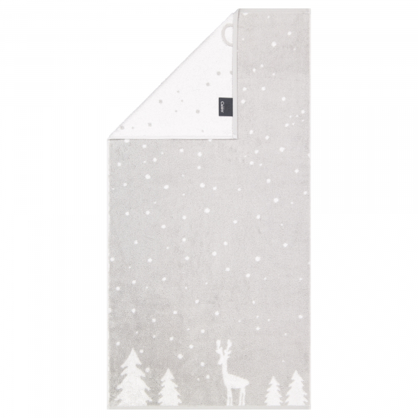 Cawö Handtücher WINTER EDITION Rudi im Schnee 6271 - Farbe: platin/weiß - 76
