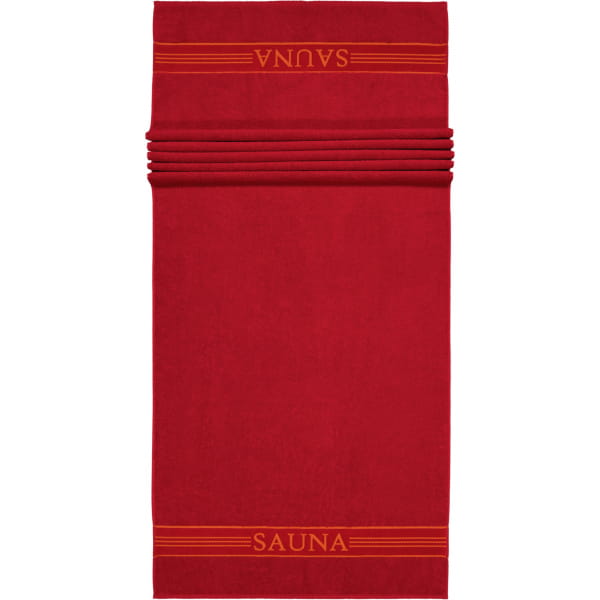 frottana Saunatücher Sauna - Farbe: ruby - 075 - 80x200 cm