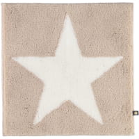 Rhomtuft - Badteppich STAR 216 - Farbe: stone/weiß - 1335 60x60 cm