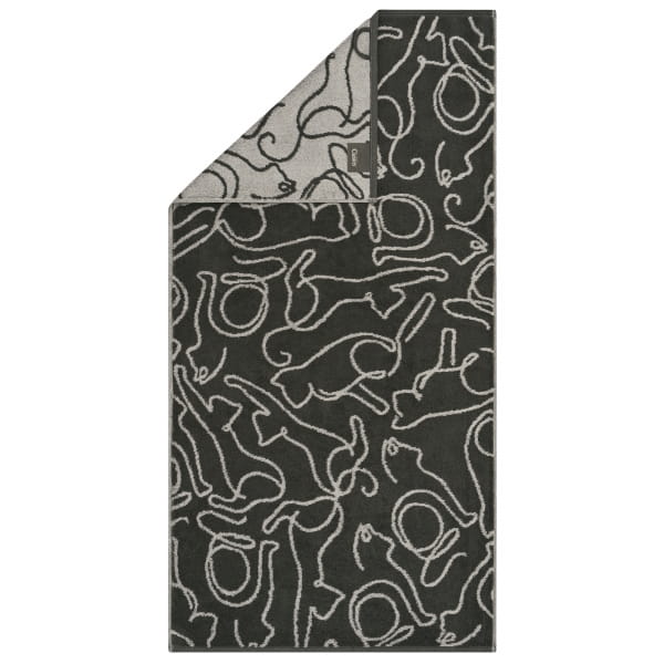 Cawö Handtücher CUTE CATS EDITION Cats 6264 - Farbe: basalt/platin - 77 - H günstig online kaufen