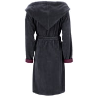 Vossen Bademäntel Damen Kapuze Balance Carmen - Farbe: graphit/elderberry - 0005 Vossen Bademäntel Damen Kapuze Balance Carmen - Farbe: graphit/elderberry - 0005