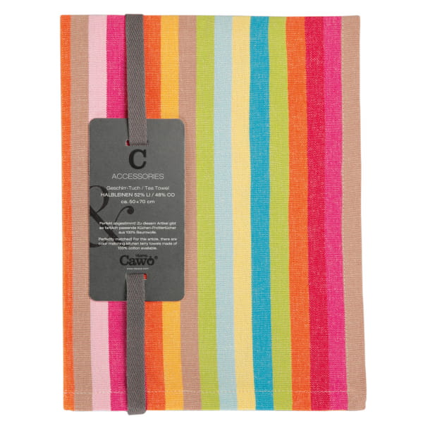 Cawö Home Geschirrtücher Cuisine Lifestyle Streifen 7008 - Farbe: multicolor - 25 - 50x70 cm