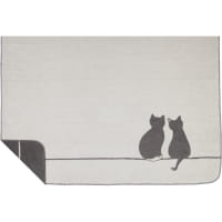 Cawö Wohndecken CUTE CATS EDITION You &amp; Me 62630 - Farbe: stein/anthrazit - 70 - 150x200 cm