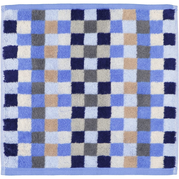 Cawö - Unique Karo 942 - Farbe: saphir - 11 - Seiflappen 30x30 cm