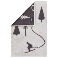 Cawö Handtücher WINTER EDITION Skifahrer 6272 - Farbe: platin/basalt - 70