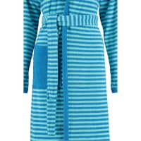 Esprit Damen Bademantel Striped Hoody Kapuze - Farbe: turquoise - 002