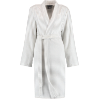Cawö - Damen Bademantel Kurz Kimono 1214 - Farbe: weiß-silber - 76 - L