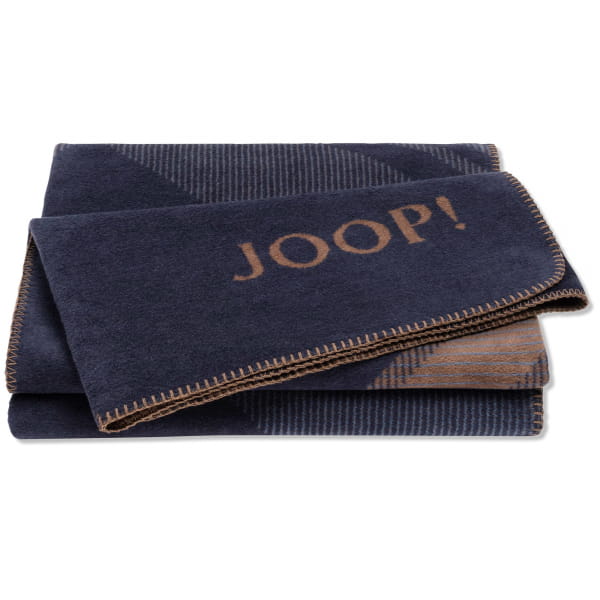 JOOP! Wohndecke Checks - Größe: 150x200 cm - Farbe: Marine-Karamell