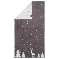 Cawö Handtücher WINTER EDITION Rudi im Schnee 6271 - Farbe: basalt/platin - 77