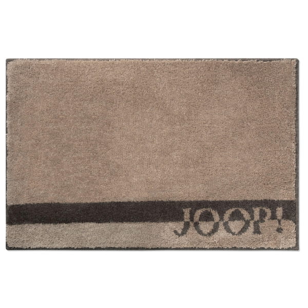 JOOP! Badteppich Logo Stripes 141 - Farbe: Sand - 1516 - 60x90 cm