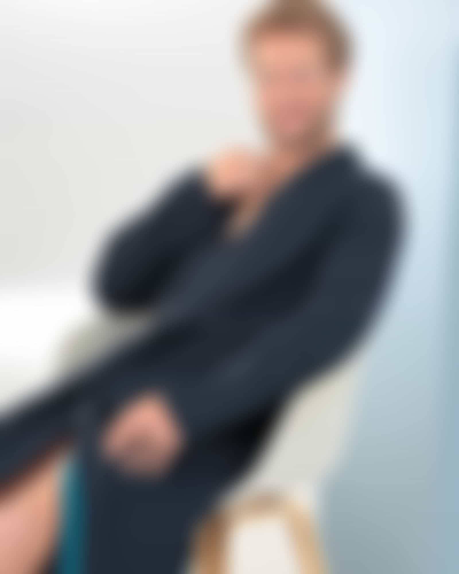 Cawö Home Herren Bademantel Kimono 816 - Farbe: marine - 14 Detailbild 2