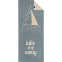 Cawö Saunatücher Postcard Towels TRAVEL Sailing boat 6288 - Farbe: nordic blue - 13 - Saunatuch 70x1