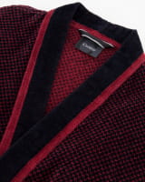 Cawö Bademäntel Herren Kimono 4839 - Farbe: rot-schwarz - 92