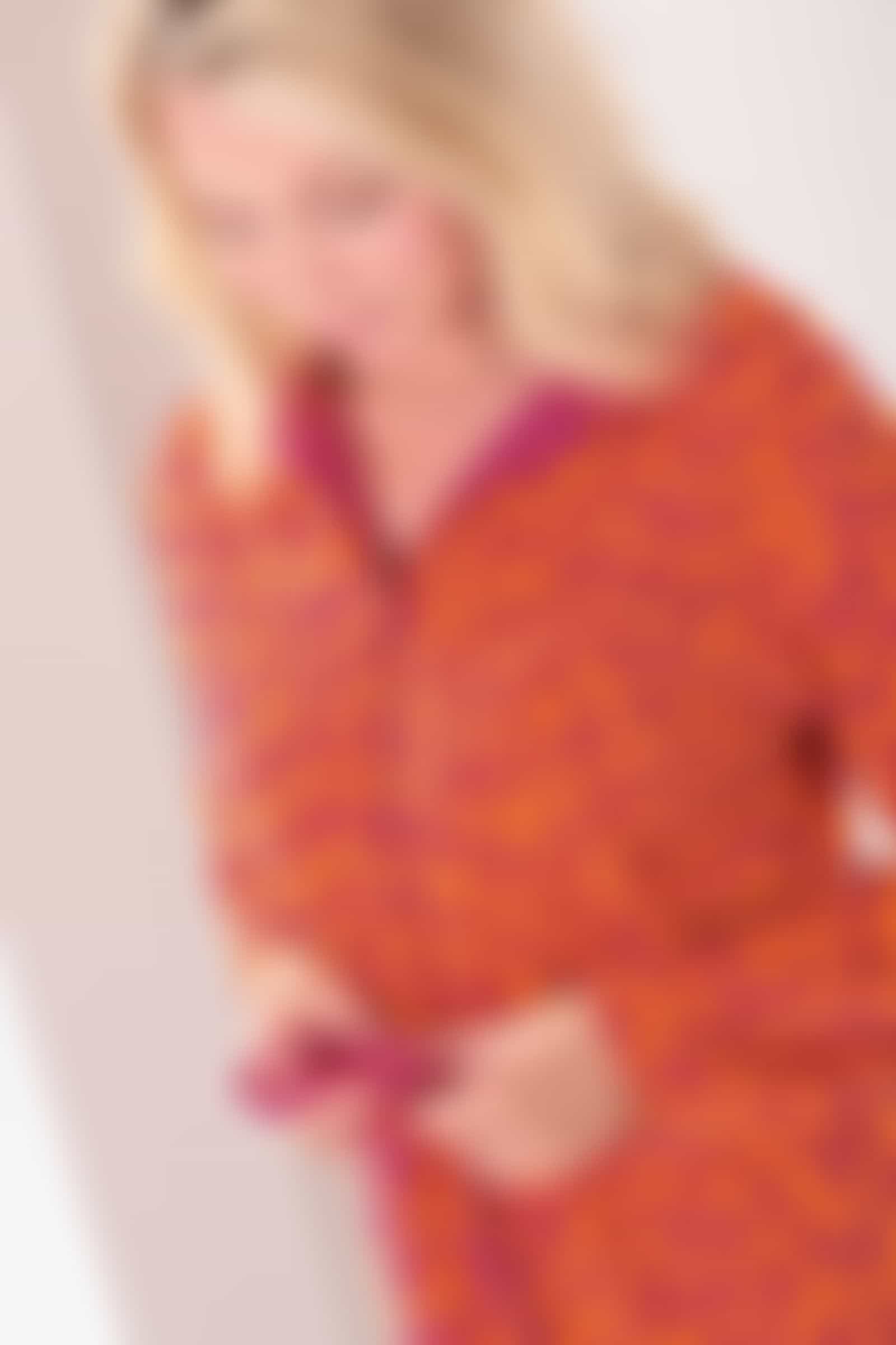 Cawö Home Bademäntel Damen Kurzmantel mit Kapuze Two-Tone Leo 851 - Farbe: pink - 23 Detailbild 1