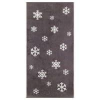 Cawö Handtücher WINTER EDITION Schneekristalle 6270 - Farbe: basalt/platin - 77