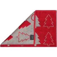 Cawö Christmas Edition Tannenbäume 958 - Farbe: bordeaux - 22 Handtuch 50x100 cm