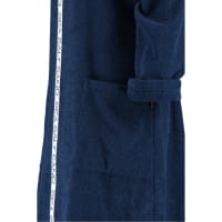 Cawö Damen Bademantel Sea Salt Sand 3101 Kapuze kurz RV - Farbe: navy - 133 - XS
