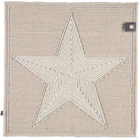 Rhomtuft - Badteppich STAR 216 - Farbe: stone/weiß - 1335 70x120 cm