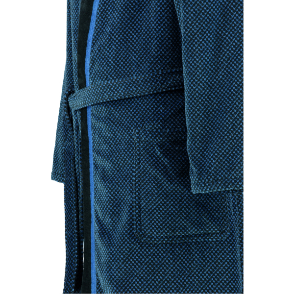 Cawö - Herren Bademantel Kimono 4839 - Farbe: blau/schwarz - 19 XL
