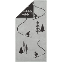 Cawö Handtücher WINTER EDITION Skifahrer 6272 - Farbe: platin/basalt - 70