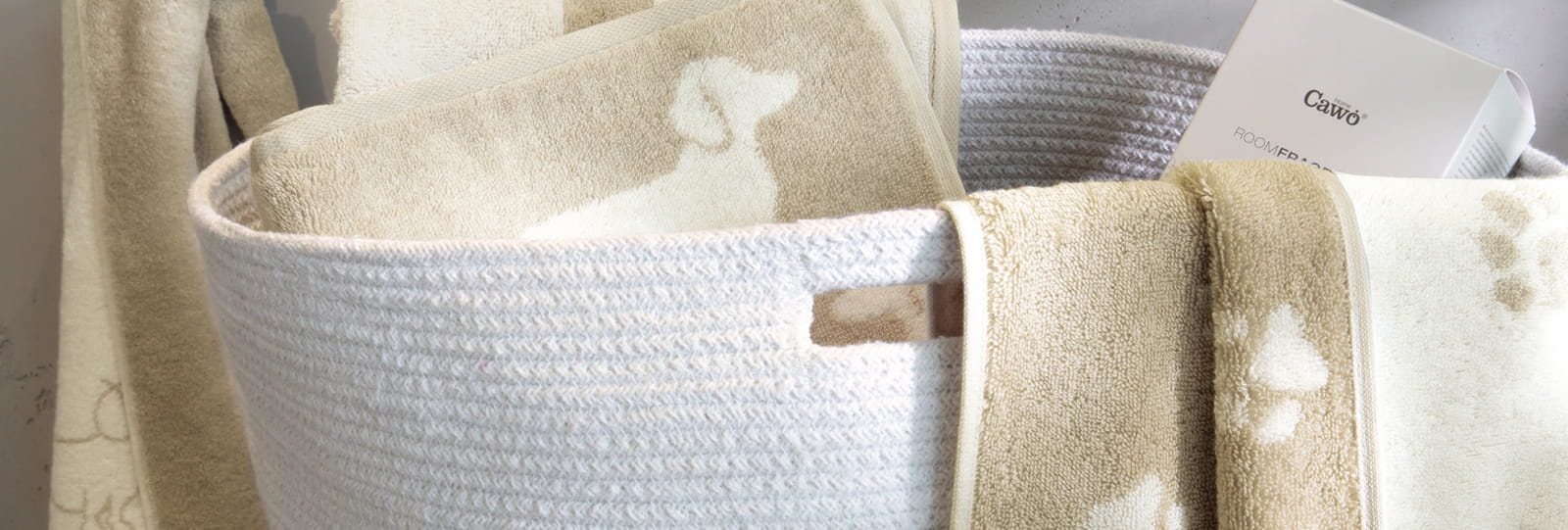 WE LOVE DOGS Handtücher beige