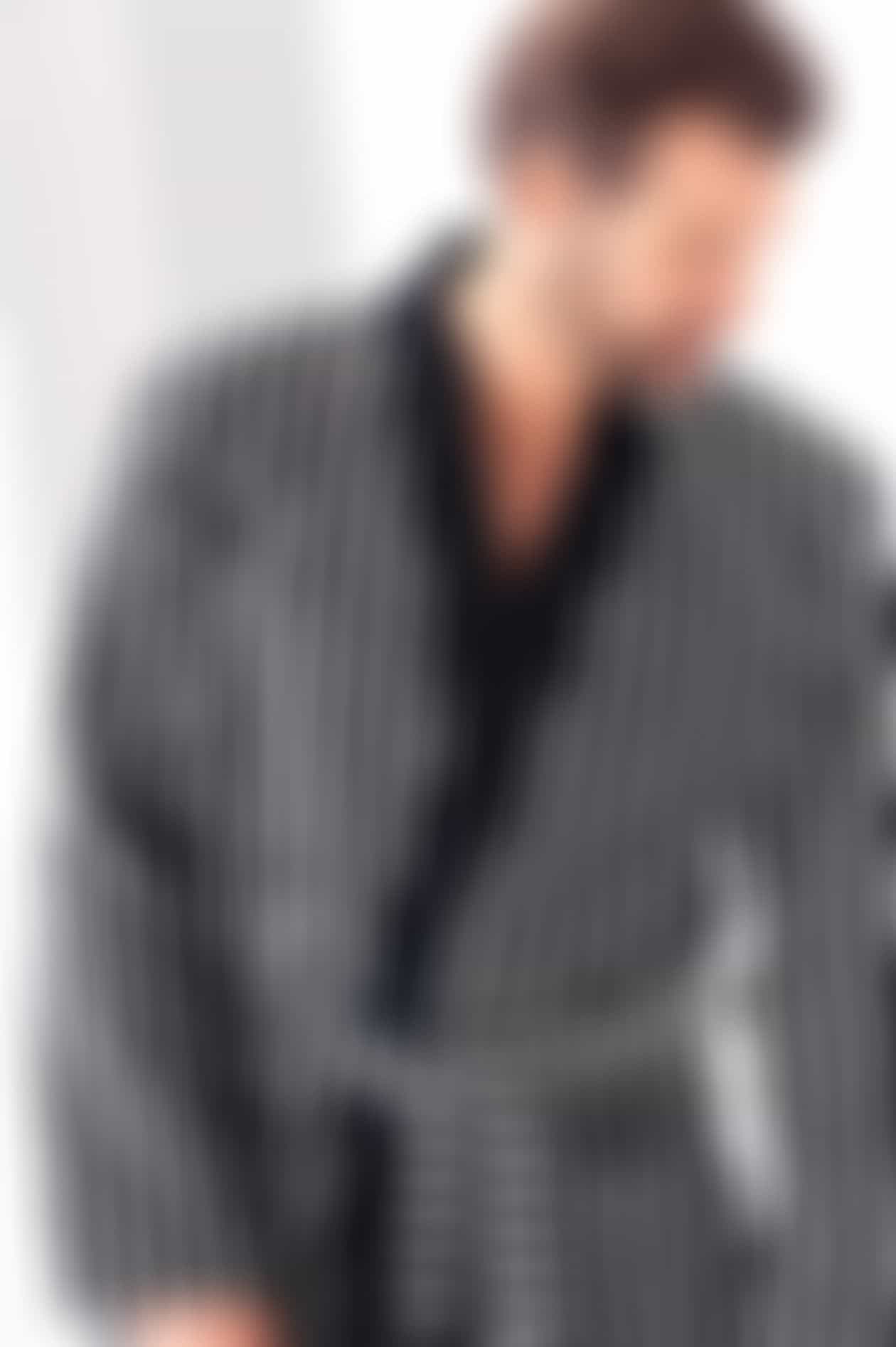 Cawö Herren Bademantel Kimono 3833 - Farbe: schwarz-graphit - 97 M Detailbild 1 Cawö Herren Bademantel Kimono 3833 - Farbe: schwarz-graphit - 97 M Detailbild 1