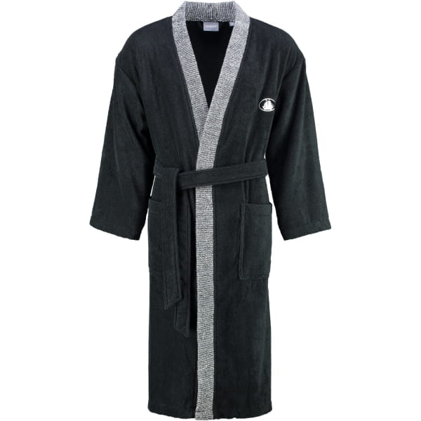Egeria Bademantel Kimono Black&amp;White - Farbe: black - 091 (011026) S