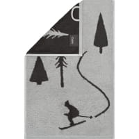 Cawö Handtücher WINTER EDITION Skifahrer 6272 - Farbe: platin/basalt - 70